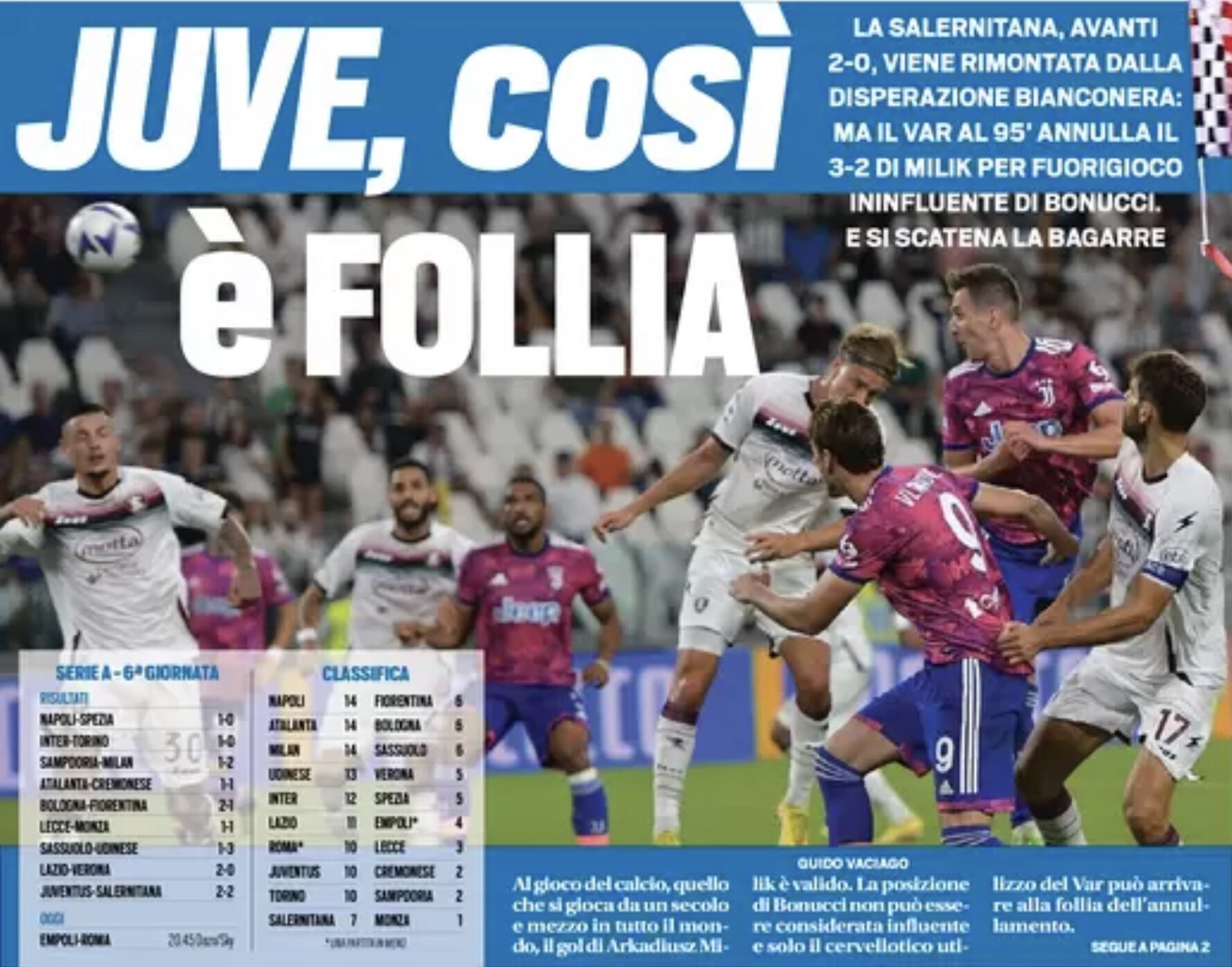 «Юве», так – это безумство. Заголовки Gazzetta, TuttoSport и Corriere за 12 сентября