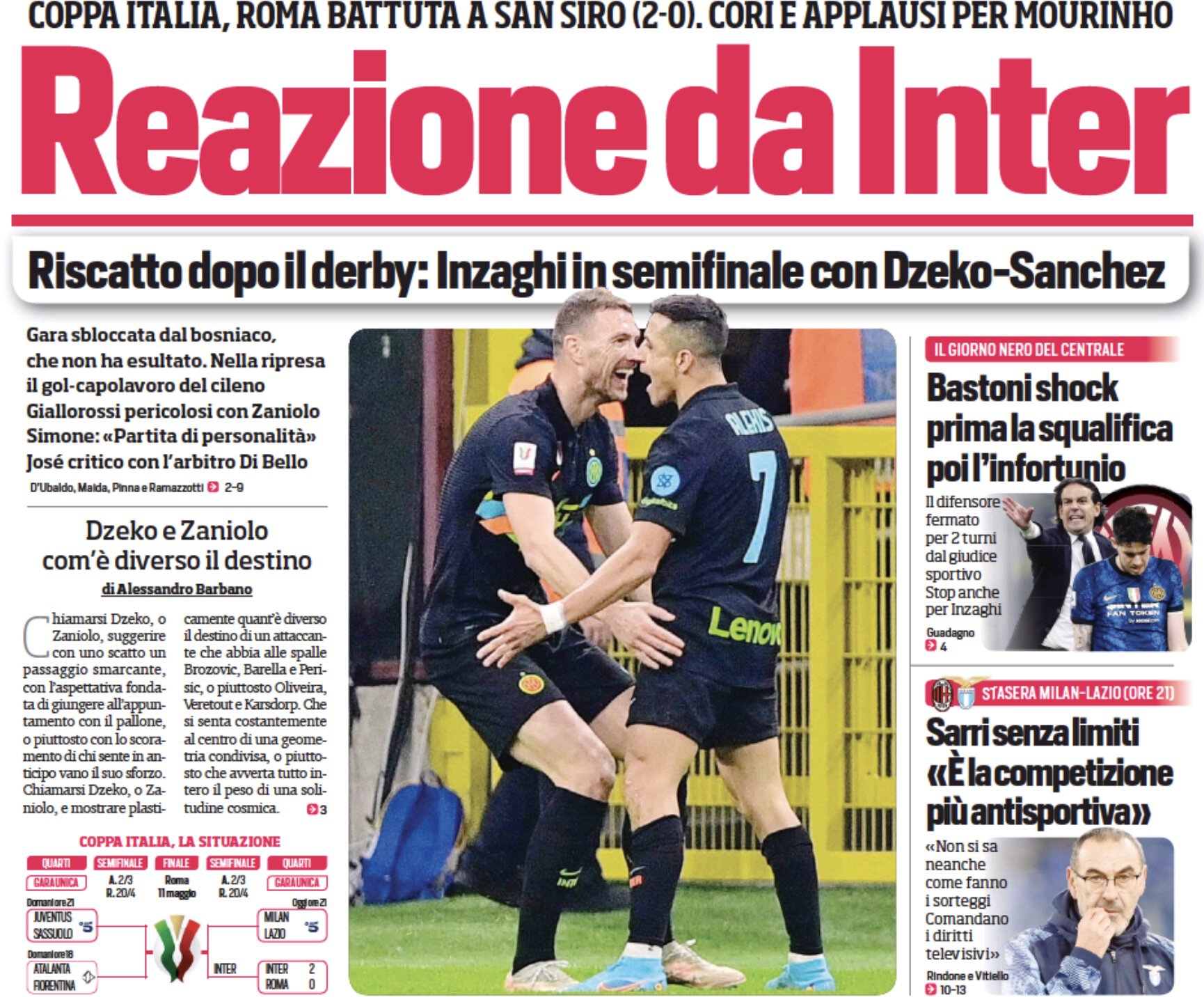 Реакция, достойная «Интера». Заголовки Gazzetta, TuttoSport и Corriere за 9 февраля