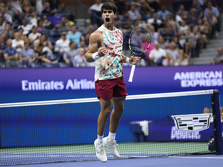 Медведеву теперь играть с Алькарасом. А он на этом US Open – сплошной хайлайт