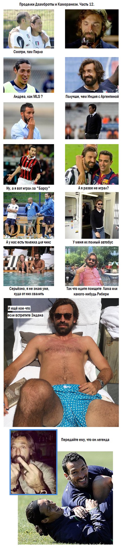 Андреа Пирло, Франк Рибери, Мауро Каморанези, Филипп Лам, Зинедин Зидан, Джанлука Дзамбротта