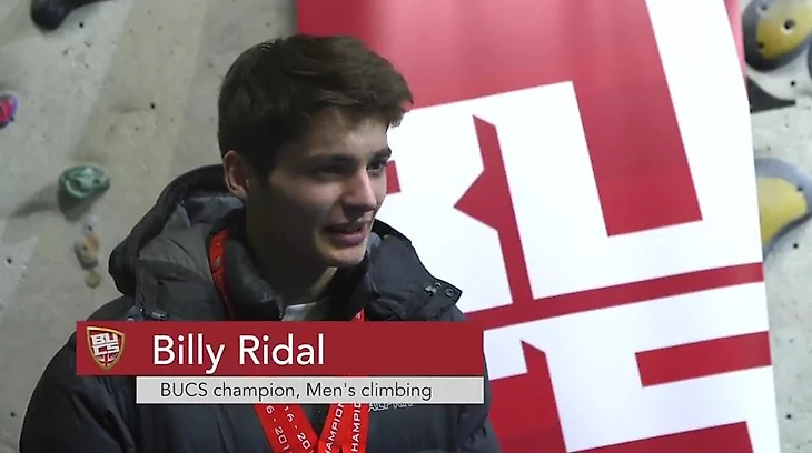 Billy Ridal climbing
