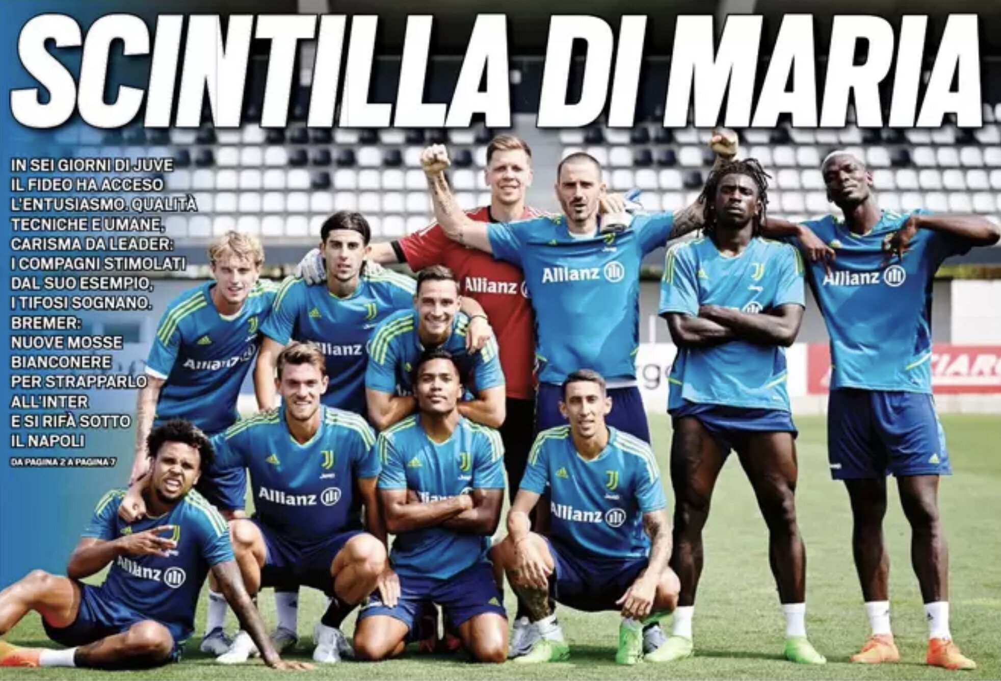 Искра Ди Марии. Заголовки Gazzetta, TuttoSport и Corriere за 15 июля
