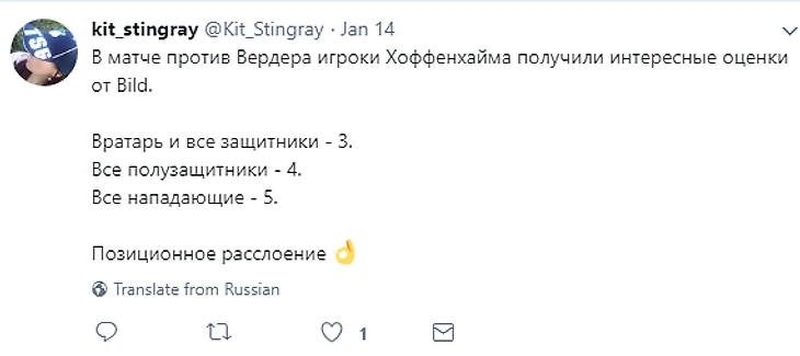 оценки Хоффенхайма