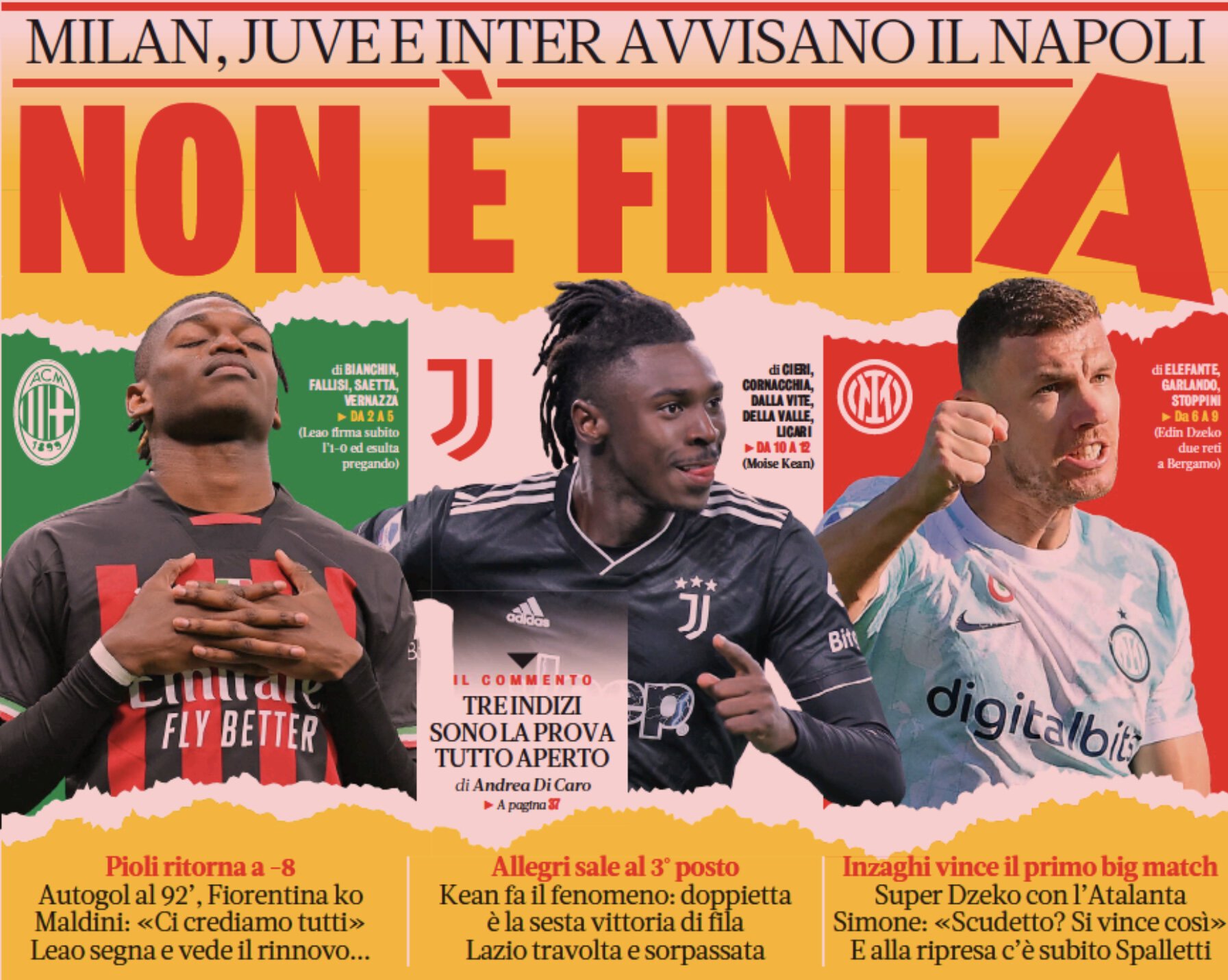 Это не конец. Заголовки Gazzetta, TuttoSport и Corriere за 14 ноября