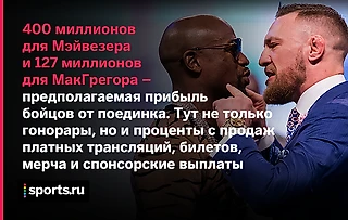 Мэйвезер и МакГрегор заработают 600 миллионов. Такого в истории еще не было
