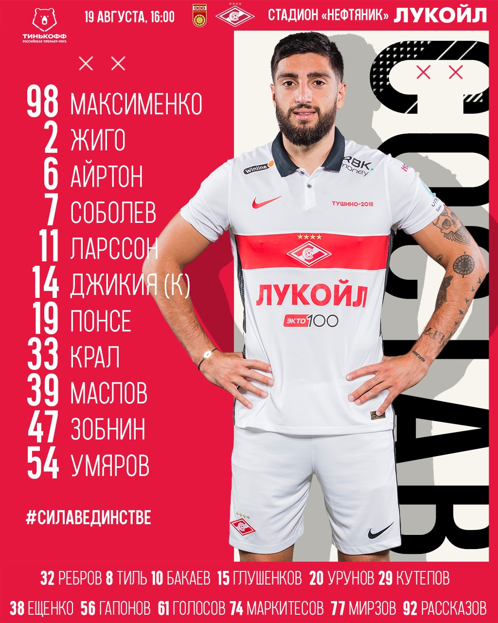Спартак, Уфа, Альфа-Банк РПЛ