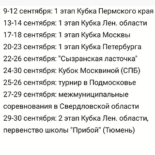 Российские турниры в сентябре, о которых вы могли не знать