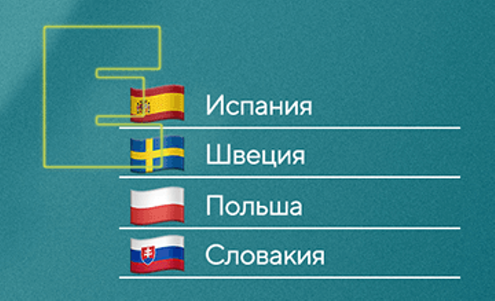 Сборная Швеции по футболу, Сборная Польши по футболу, Сборная Испании по футболу, Сборная Словакии по футболу