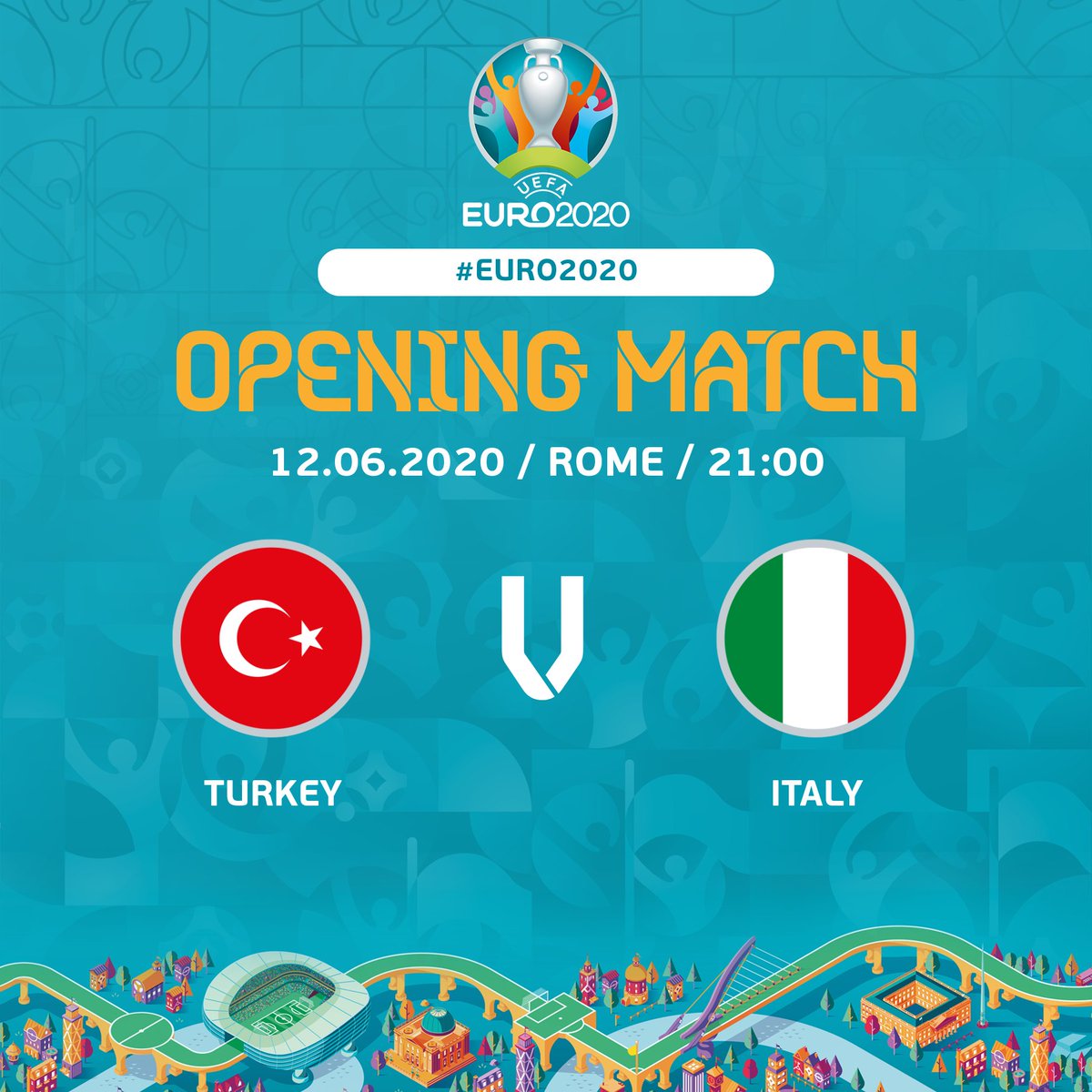 ⚽️ EURO 2020: Turkey ⏩ vs ⏪ Italy