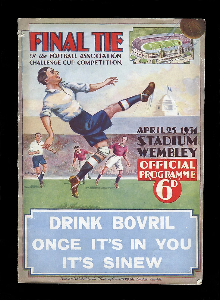 FOOTBALL PROGRAMME. A 1931 F.A. Cup Final official programme for ...