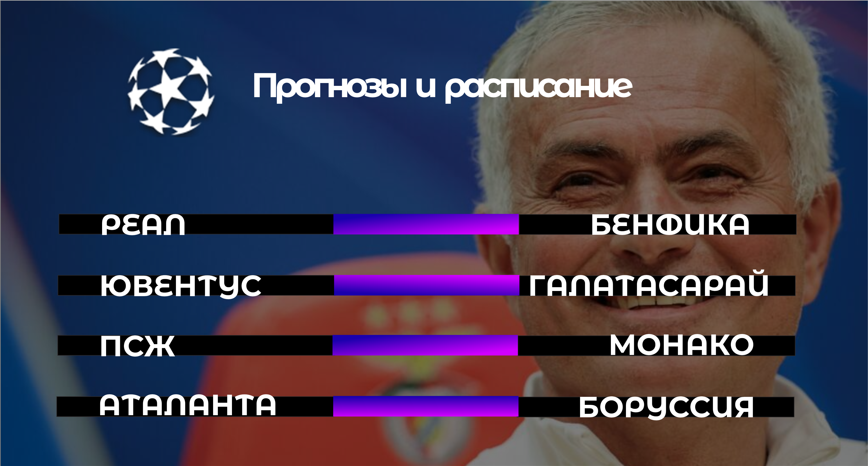 Бенфика, Монако, Галатасарай, ПСЖ, Жозе Моуринью, Альваро Мората, Ювентус, Боруссия Дортмунд, Аталанта, Реал Мадрид, Винисиус Жуниор