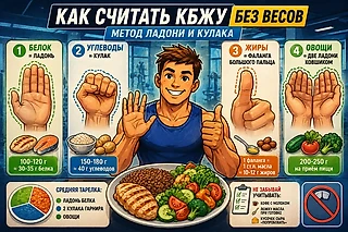 Как считать КБЖУ без весов: метод ладони и кулака