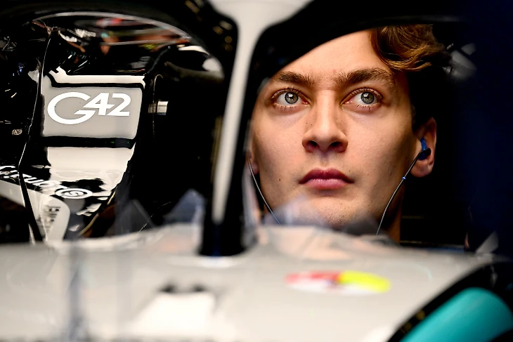 MELBOURNE, AUSTRALIA - MARCH 07: George Russell of Great Britain and Mercedes AMG Petronas F1 Team