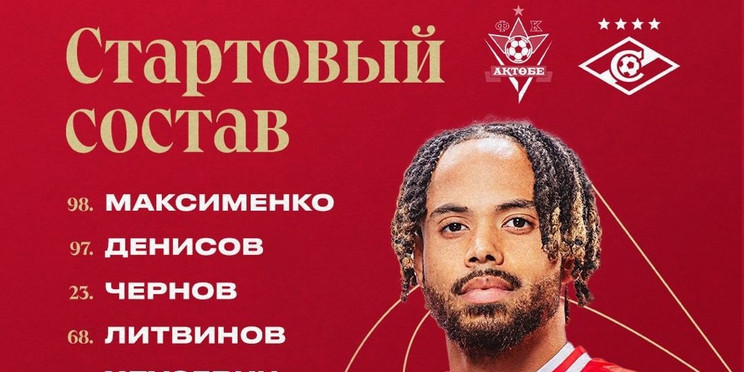 Состав «Спартака» на матч с «Актобе»