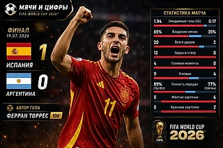 🇪🇸 Испания — чемпион мира 2026! Ферран Торрес принёс «Красной фурии» второй титул в истории