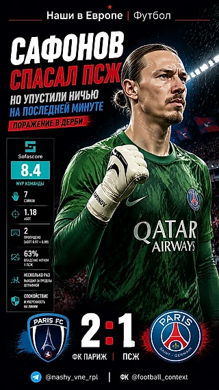 ПСЖ упустили ничью на последний минуте