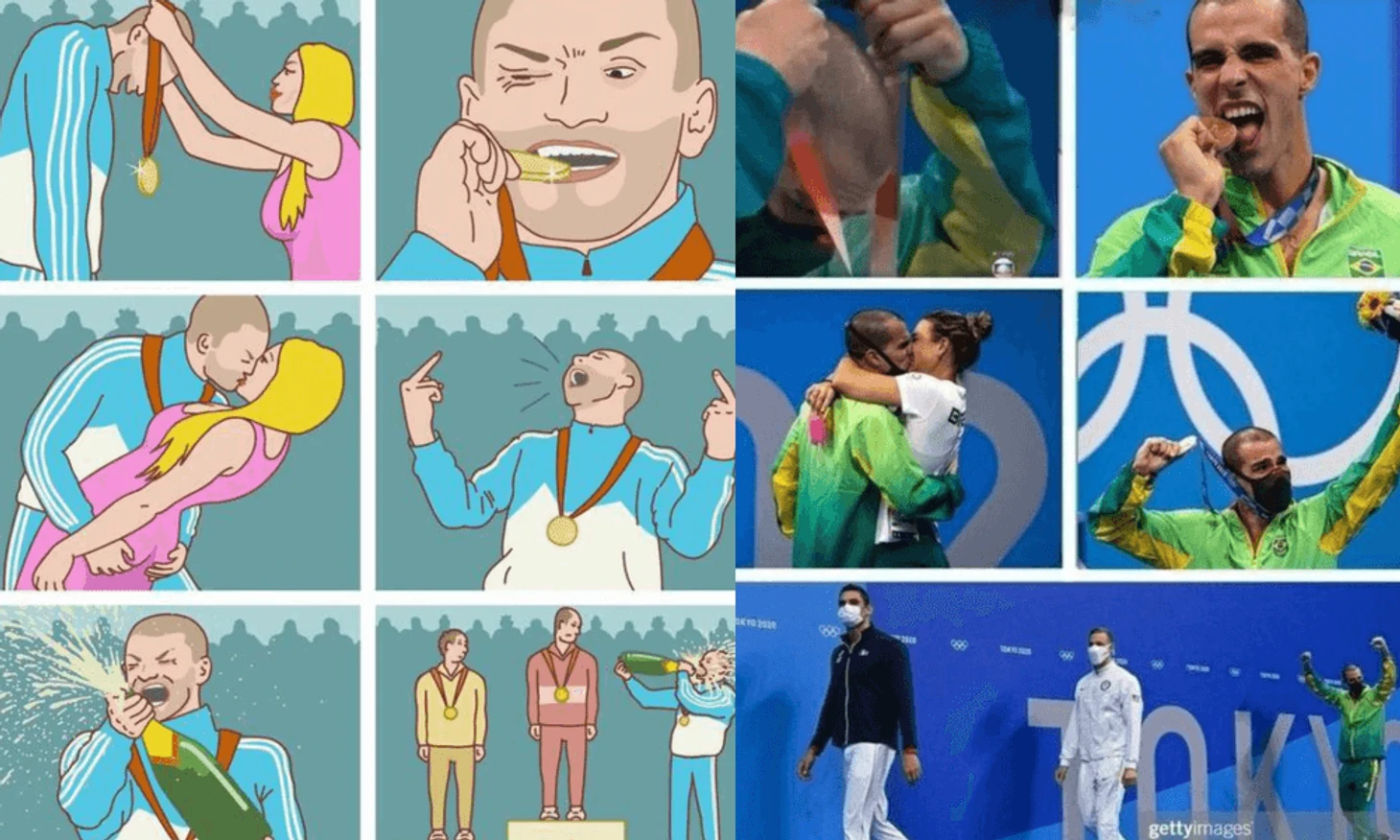 A Brazilian Olympic Swimmer Has Actually Recreated The Iconic Meme In Real Life