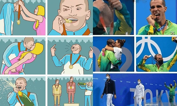 A Brazilian Olympic Swimmer Has Actually Recreated The Iconic Meme In Real Life