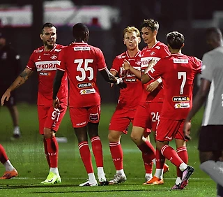 «Спартак» 1:0 «Далянь». Позиционная атака в первом тайме.