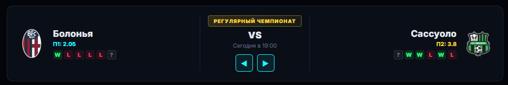 Болонья, Сассуоло