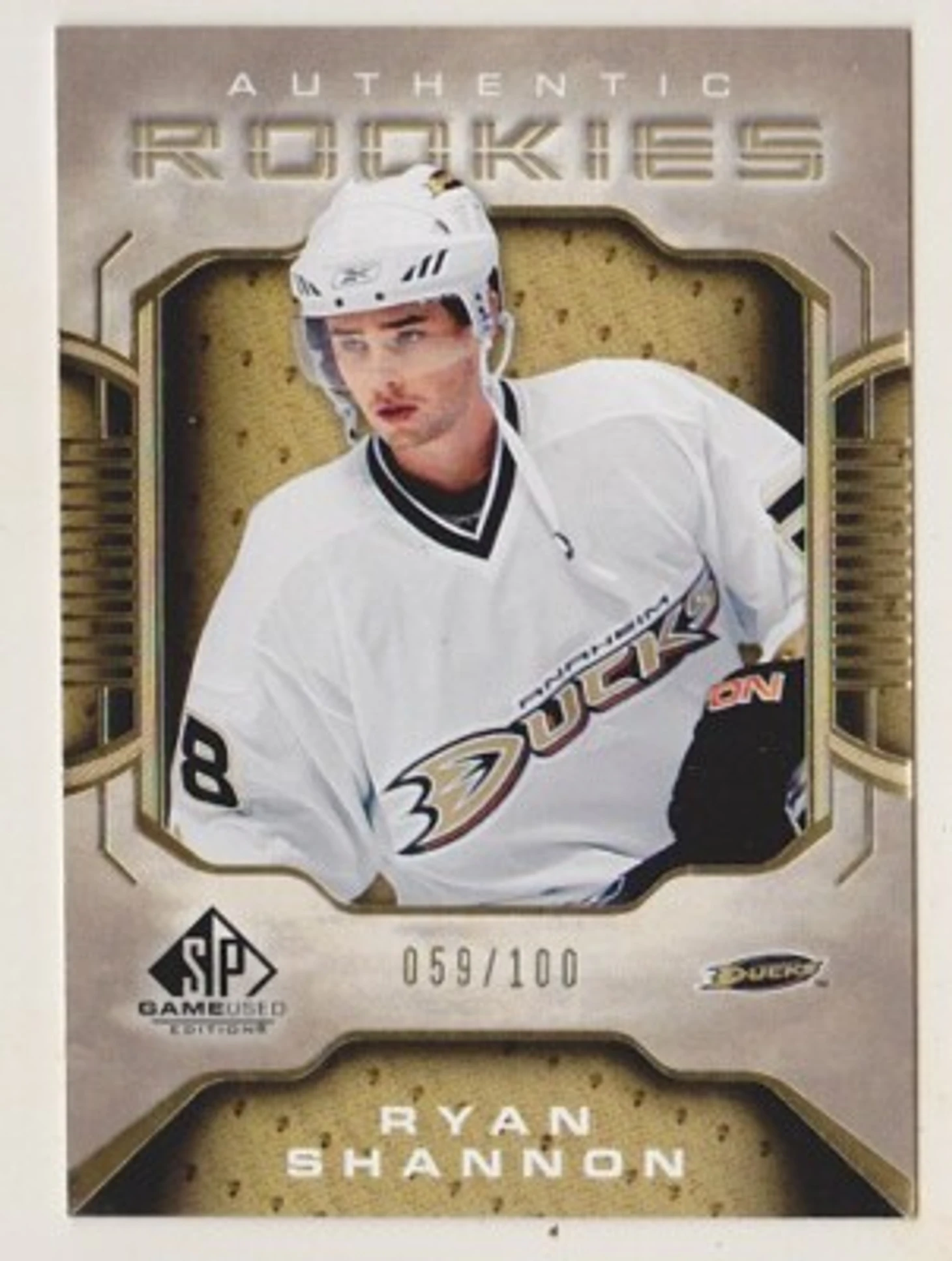 06-07 Artifacts Ryan Shannon /100 Rookie GOLD Anaheim Ducks 2006 | eBay