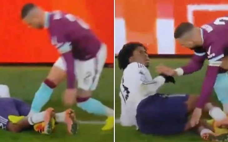Kyle Walker appears to stamp on Patrick Dorgu