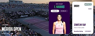 УЖЕ завтра начинается турнир WTA 500 в МЕРИДЕ