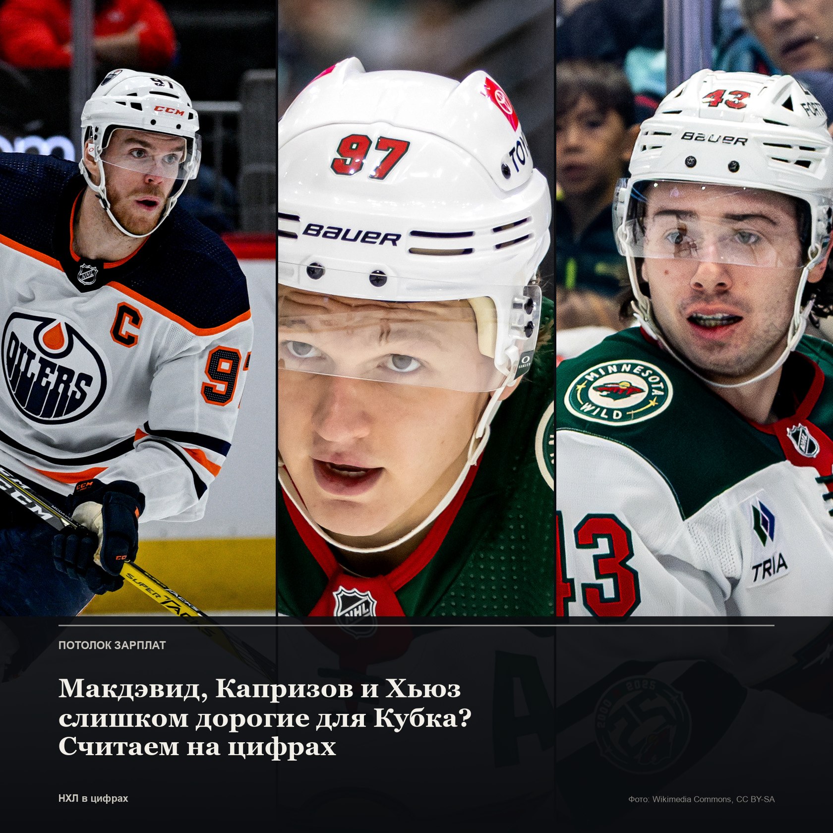 Макдэвид, Капризов и Хьюз слишком дорогие для Кубка? Считаем на цифрах