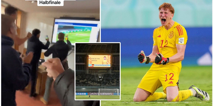 🎥 Голкипер Германии U-17 пропустил школу, чтобы затащить команду в финал ЧМ. За его сейвами в матче с Аргентиной следили одноклассники