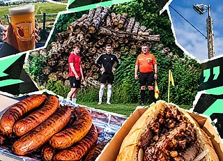 🍖🍑 Атмосфера за пределами топ-лиг – кайф! Жареный ягнёнок, шкворчащая келбаса и англиские «Сливы»